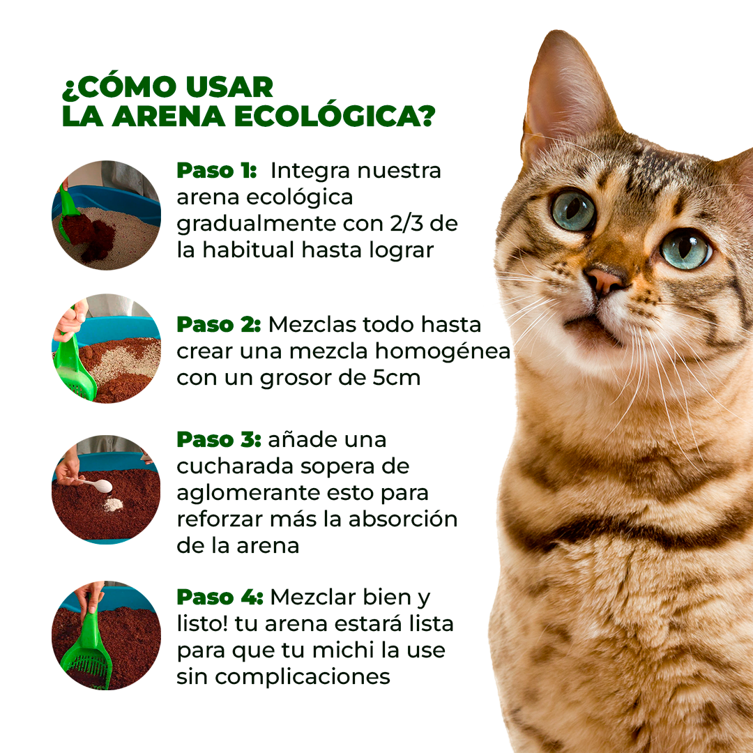 ARENA ECOLOGICA PARA GATOS A BASE DE COC